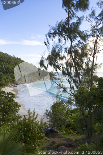 Image of Tropical panorama view, Praslin island, Seychelles