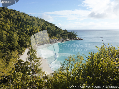 Image of Tropical panorama view, Praslin island, Seychelles