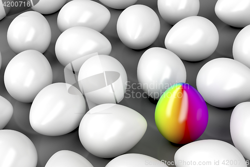 Image of Unique colorful egg