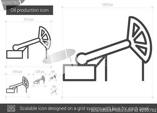 Image of Oil production line icon.