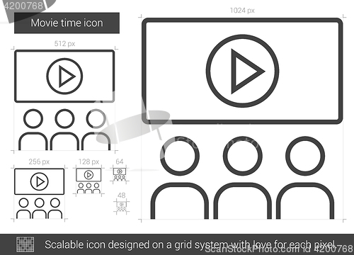 Image of Movie time line icon.