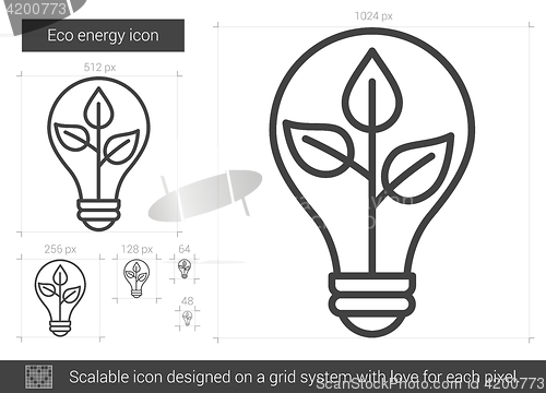 Image of Eco energy line icon.