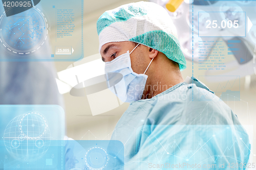 Image of surgeon in operating room at hospital