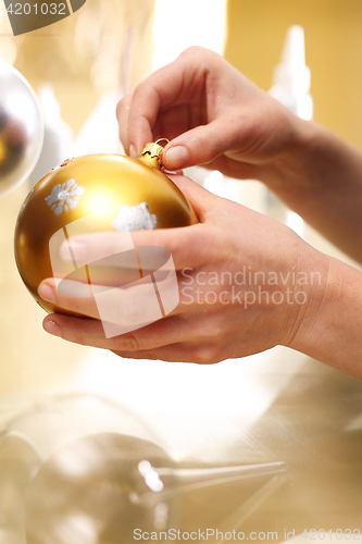 Image of Handwritten prepare Christmas decorations