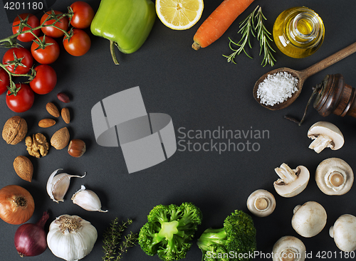 Image of Healthy food with vegetable and fruit