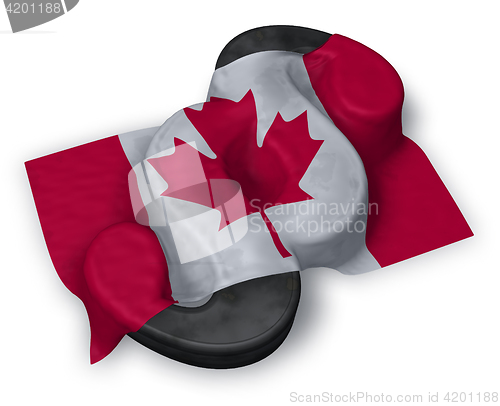 Image of canada flag and paragraph symbol - 3d illustration