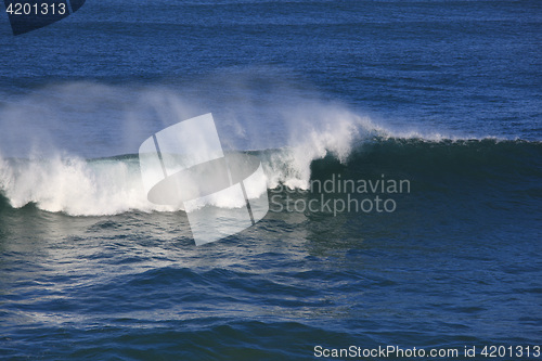 Image of Sea surf great wave break on coastline