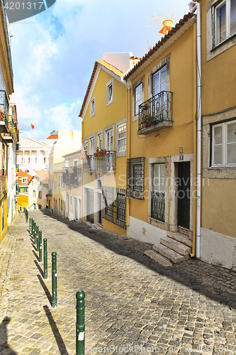 Image of Street  in old town of Lisbon, Portugal