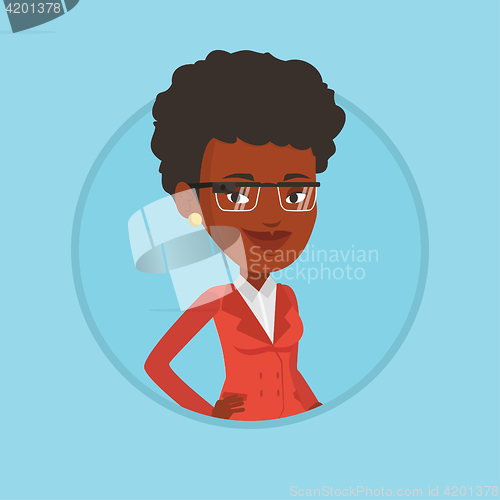 Image of Woman wearing smart glass vector illustration.