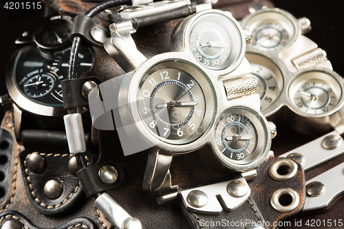 Image of unusual watches. several alternatives dials