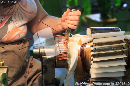 Image of Stator of a big electric motor