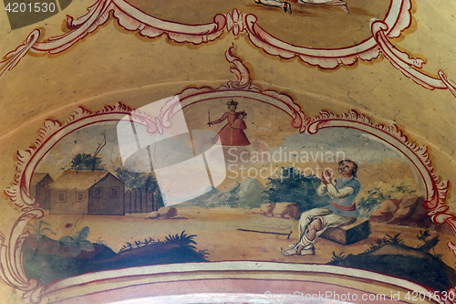 Image of Fresco painting on the ceiling of the church
