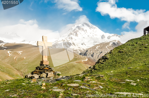 Image of Cross in mountains