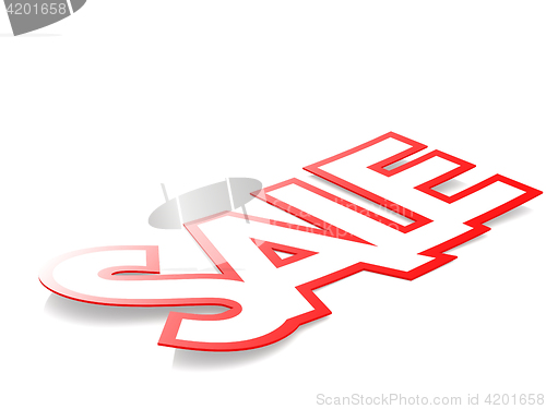 Image of Isolated sale word on white