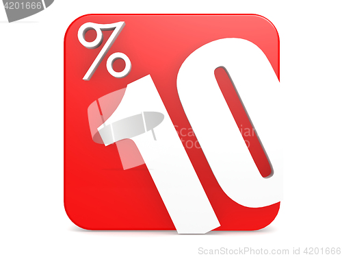 Image of Red block with 10 percent