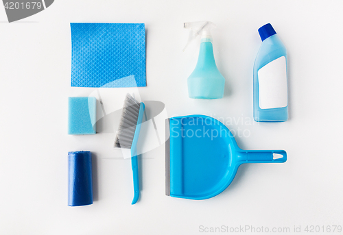 Image of cleaning stuff on white background