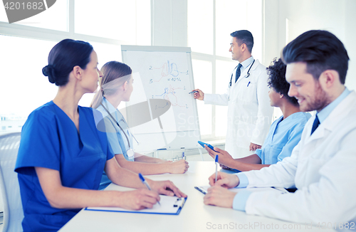 Image of group of doctors on presentation at hospital