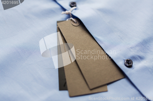 Image of close up of shirt with price tag