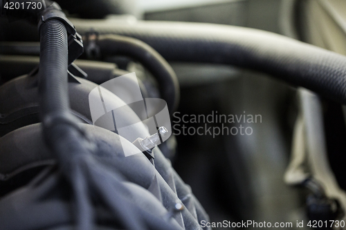 Image of car engine close up