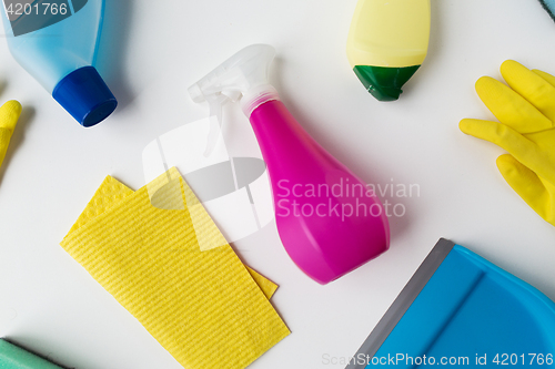 Image of cleaning stuff on white background