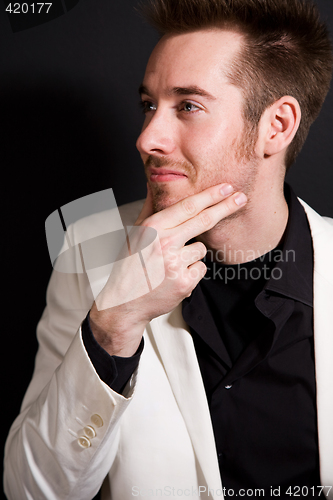 Image of Casual caucasian businessman