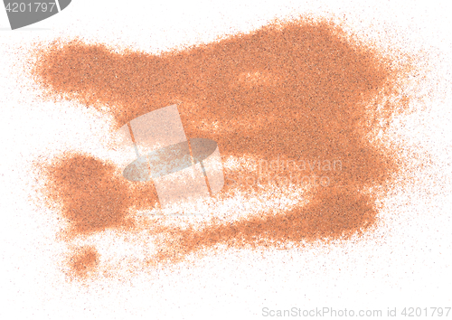Image of sand on white