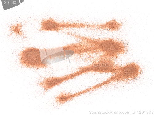 Image of sand on white