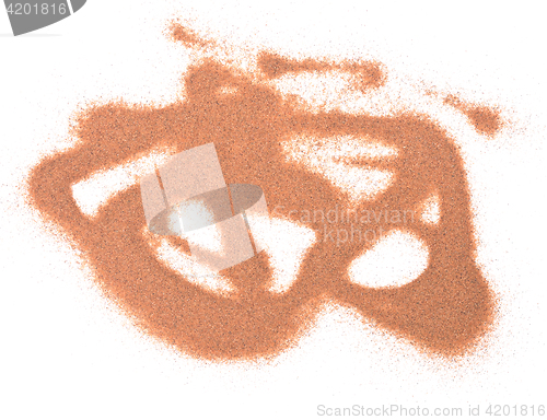 Image of sand on white