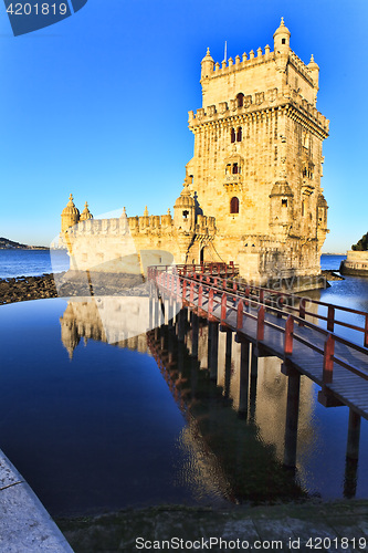 Image of Belem Tower - Torre De Belem In Lisbon, Portugal 