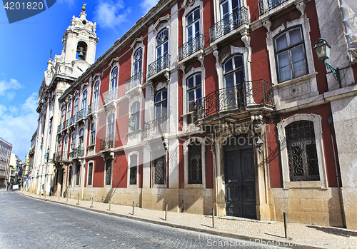 Image of Street  in old town of Lisbon, Portugal