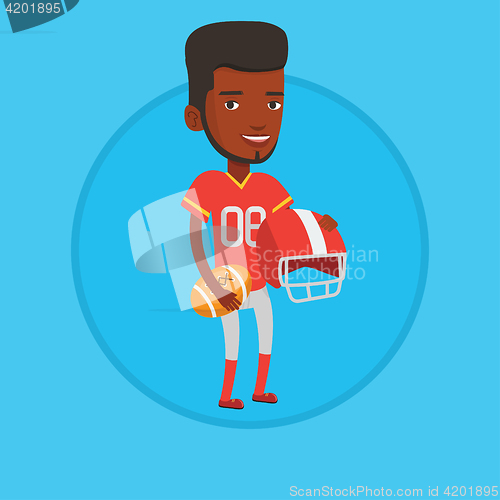 Image of Rugby player vector illustration.