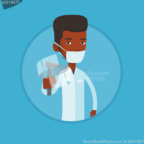 Image of Ear nose throat doctor vector illustration.