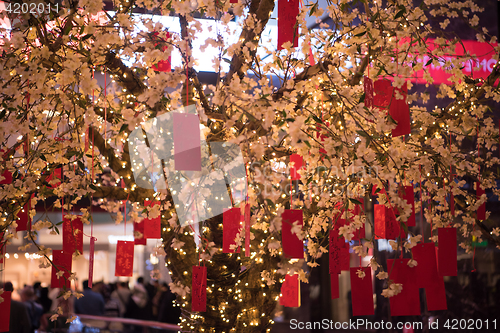 Image of traditional Japanese wishing tree