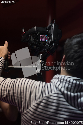 Image of videographer at work