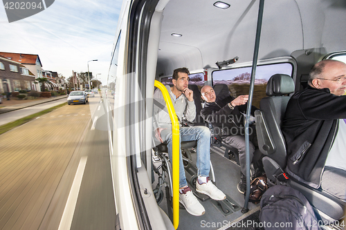 Image of Disabled taxi on the road