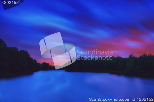 Image of Long Exposure Night Landscape