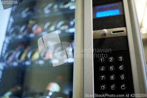 Image of vending machine keyboard on operation panel