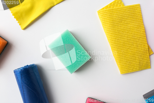 Image of cleaning stuff on white background