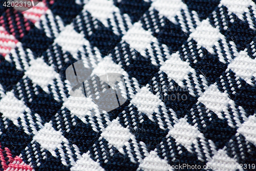 Image of close up of checkered textile or fabric background