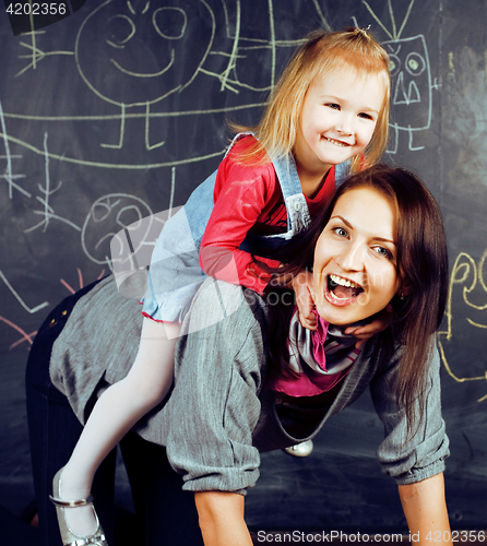 Image of mother with children