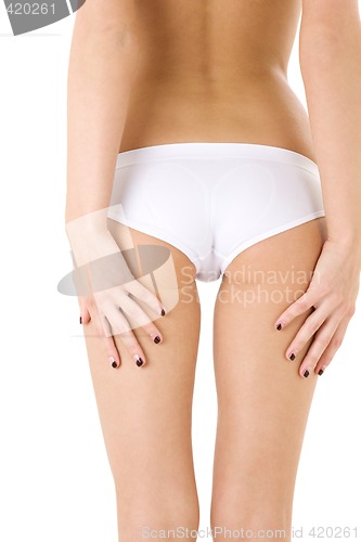 Image of back in white panties
