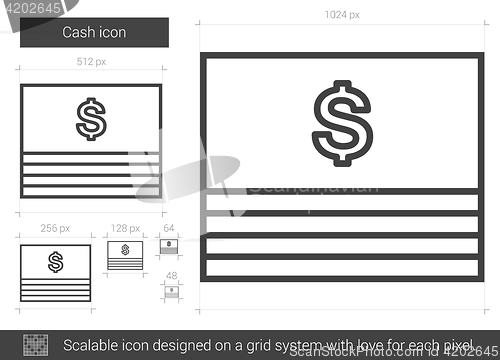 Image of Cash line icon.