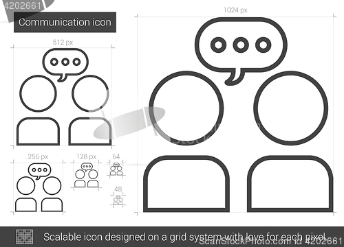 Image of Communication line icon.