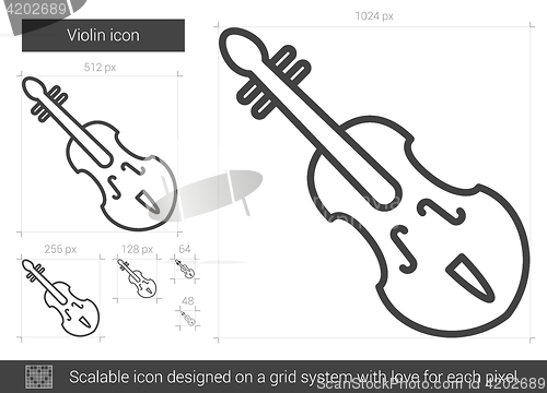 Image of Violin line icon.