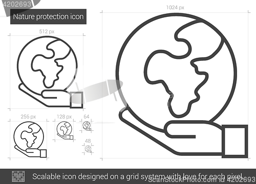Image of Nature protection line icon.