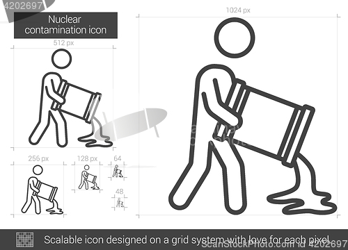 Image of Nuclear contamination line icon.