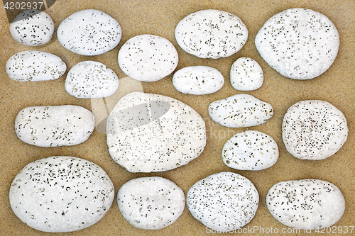 Image of White Pebble Beach Abstract