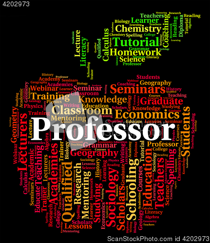 Image of Professor Word Represents Lecturers Teacher And Professors