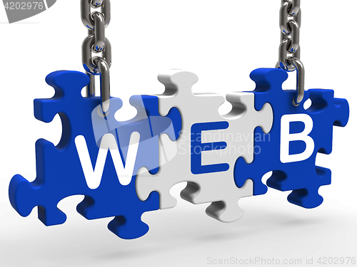 Image of Web Shows Online Websites Or Internet