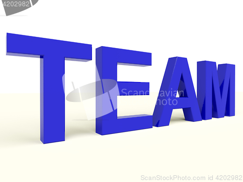 Image of Team Text As Symbol For Teamwork And Partnership